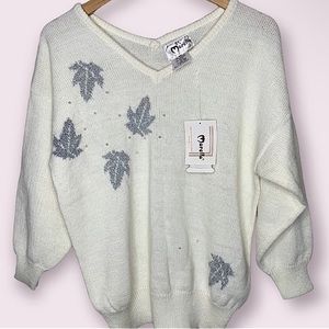 MARELLA NWT Vintage Appliqué V-Neck Sweater